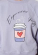 Толстовка ONLY ONLJENNIFER LIFE L/S O-NECK BOX SWT XS Бузковий 15250226-Cosmic Sky-Print:COFFEE - зображення 4