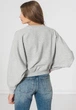 Толстовка ONLY ONLJENNIFER LIFE L/S O-NECK BOX SWT L Серый 15250226-Light Grey Melange-Print:FACE - изображение 2