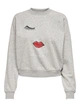 Толстовка ONLY ONLJENNIFER LIFE L/S O-NECK BOX SWT L Серый 15250226-Light Grey Melange-Print:FACE - изображение 5