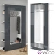Готовий міні гардероб 106x192 Vicco, антрацит, глянець - зображення 3