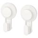 Крючок с присоской IKEA TISKEN 2 штуки Белый 703.812.75 - изображение 1