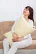 Пуховая подушка MirSon №1802 Bio-Beige 90% пух упругая 50х70 см (2200003011814) - изображение 8