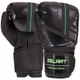 Перчатки для бокса и единоборств на липучке Zelart 3085 Black-Green 10 унций - изображение 1