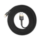 Дата кабель USB 2.0 AM to Lightning 2.0m 1.5A gold-black Baseus (CALKLF-CV1) - зображення 3