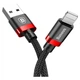 Дата кабель USB 2.0 AM to Lightning 2.0m 1.5A red-black Baseus (CALKLF-C19) - изображение 1