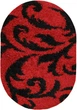 Ковер с высоким ворсом Loca 9161A red овал 1.20x1.70 - изображение 1