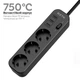 Сетевой фильтр-удлинитель RZTK Power Strip 3+3 USB-A Black 1.5 м - изображение 5