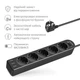 Мережевий фільтр-подовжувач RZTK Power Strip 5+3 USB-A Black (PS-5A/B) 2 м - зображення 2
