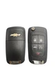Корпус выкидного ключа для Chevrolet Camaro, Corvette, Volt (Шевролет Камаро, Корвет, Вольт) 4 + 1 кнопки лезвие HU100 - изображение 1