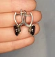 Сережки серебряные с гранатом 5,14 г - изображение 3
