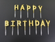 Свічки для торта Petit Candles, "Happy Birthday", золоті - зображення 4