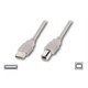 Кабель USB 2.0 AM/BM 0.8 m ATCOM Білий 1 феррит (6152) для принтера - зображення 1