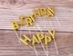 Свічки для торта Petit Candles, "Happy Birthday", золоті - зображення 6