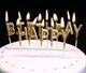 Свічки для торта Petit Candles, "Happy Birthday", золоті - зображення 7