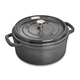 Каструля чавунна емальована Staub з кришкою 3.8 л 24 см графіт 40500-246-5 - зображення 1
