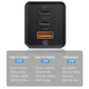 ‚Швидкий зарядний пристрій Baseus GaN Mini Quick Travel Charger 65W 2 Type-C + USB Type A PD 3.0 QC4.0 CCGAN-B01 black - зображення 5