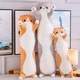 Длинная мягкая игрушка подушка кот батон 70 см Коричневый - изображение 2