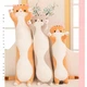 Длинная игрушка подушка кот батон 1319 Серый - изображение 2