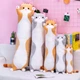 Длинная мягкая игрушка подушка кот батон Коричневый 130см - изображение 3