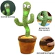 Мягкая игрушка танцующий кактус Dancing Cactus EL-2323 поёт и повторяет слова светится 120 песен Зеленый - изображение 1