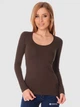 Лонгслив длинный женский Jadea 4056 L/XL Коричневый (ROZ5010010097) - изображение 1