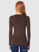 Лонгслив длинный женский Jadea 4056 L/XL Коричневый (ROZ5010010097) - изображение 2