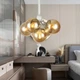 Белая люстра из кофейных шаров на 5 ламп (56-PL385-5 WH+BR) - изображение 2