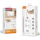 Сетевой удлинитель LDNIO SC4407 на 4 розетки, 3 USB и 1 USB Quick Charge 3.0 White (SC4407) - изображение 6