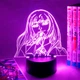 Настільний світильник-нічник Юмеко Джабамі Шалений Азарт - Kakegurui 3D Лампа 16 Квітів USB (14825) - зображення 3