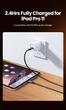 Кабель Ugreen US355 USB Type-C to USB Type-C 100W Gen2 5A Cable Aluminium Shell with Braided 1 м Black (80150) - изображение 4