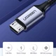 Кабель Ugreen US290 USB 2.0 to Micro Cable Nickel Plating Aluminum Braid 2A 0.25 м Black (60144) - зображення 3