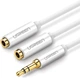Кабель Ugreen AV134 3.5 мм Male to 2 Female Audio Cable 25 см Black (20816) - зображення 1