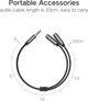 Кабель Ugreen AV123 3.5 мм Stereo Audio Splitter Cable with Braid 20 см Black (10532) - зображення 5