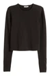 Лонгслив H&M 32 черный 22013329015 - изображение 1
