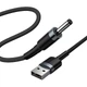 Кабель Baseus Cafule Cable USB to DC 3.5mm 1m CADKLF-G1 Black-Grey - изображение 3