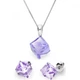 Срібний комплект Spark зі Swarovski Cube WKJ48418V - изображение 1