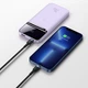 Пaвербанк (УМБ) Baseus Magnetic Wireless Fast Charging (PPCX010105), 10000 mAh, 20W, 2.4A, 1USB + Type-C, Purple - изображение 6
