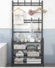 Універсальна вішалка для одягу New simple floor clothes rack розмір 60X29.5X151 см Чорна - изображение 6