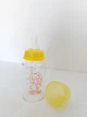 Бутылочка для кормления стеклянная с силиконовой соской Baby Team 150 мл 1210 цвет желтый - изображение 1