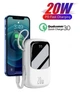 Павербанк Baseus Q Pow 20000 mAh 20W Quick Charge + кабель Lightning для iPhone/iPad/Samsung/Xiaomi/Huawei white - изображение 1