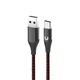 Кабель USB EVOC Ceramic LED Type-C 2.8A/1m Black Bordo - изображение 1