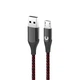 Кабель USB EVOC Ceramic LED Micro USB 2.8A/1m Black Bordo - изображение 1