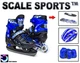 Раздвижные ролики - коньки с комплектом защиты и шлемом 29-33 Scale Sport Синий (2в1) - изображение 2