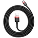 USB кабель із роз'ємом Micro USB BASEUS Сafule (1m, 2.4A, 480 Mbps). Black-Red - зображення 2