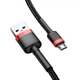 USB кабель із роз'ємом Micro USB BASEUS Сafule (1m, 2.4A, 480 Mbps). Black-Red - зображення 4