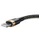 Кабель для iPhone с разъёмом Lightning BASEUS Cafule (2.4A, 1M). Black-Gold - изображение 2
