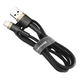 Кабель для iPhone с разъёмом Lightning BASEUS Cafule (2.4A, 1M). Black-Gold - изображение 4