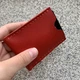 Шкіряний картхолдер mini на 1-3 картки Червоний глянець - зображення 3