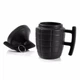 Керамическая чашка Граната D100 Black кружка для чая и кофе на 0,35 л с крышкой - изображение 2