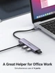 USB-хаб UGREEN CM473 USB-C to 4xUSB 3.0 5Gbps Space Gray (20841) - изображение 2